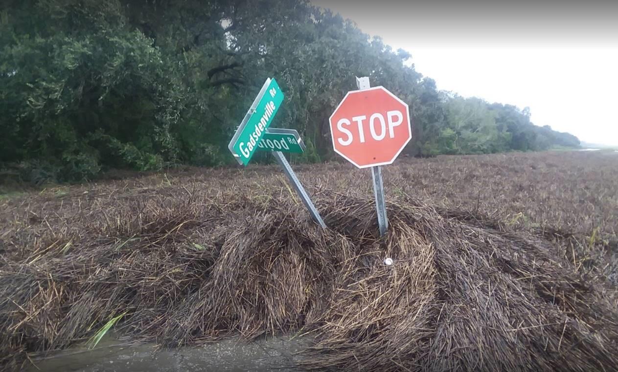 Road flooding is a common issue in communities around Cape Romain during storms and high tides.